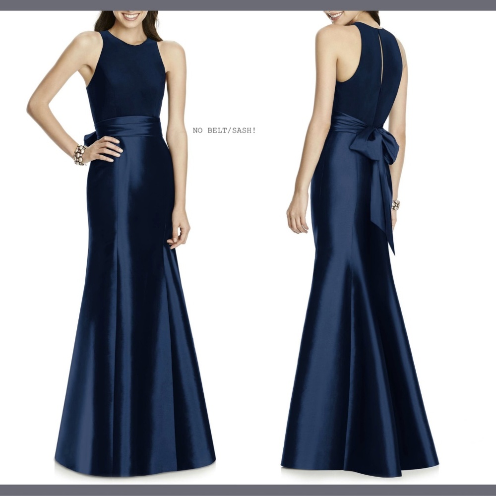 NEW Alfred Sung D737 Jersey Bodice Mikado Gown 12